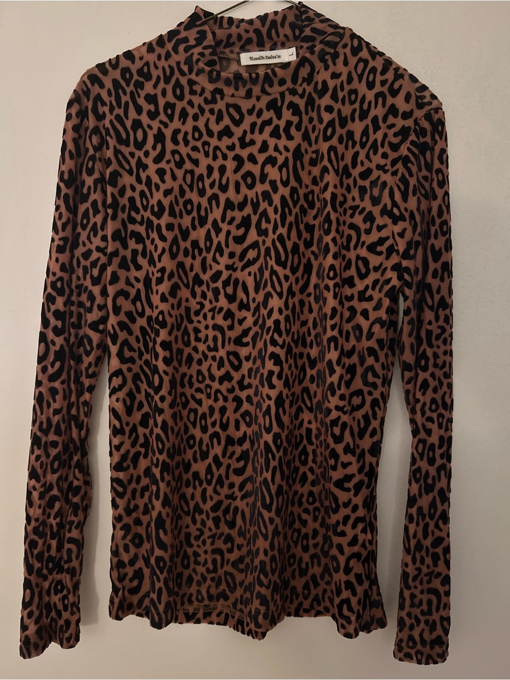 Long Sleeve Leopard Print Top - Brown/Black by Blank NYC